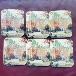 Canadian  Pacific Boxed set of Coaster - 6 coasters of Empress Hotel  Vintage
